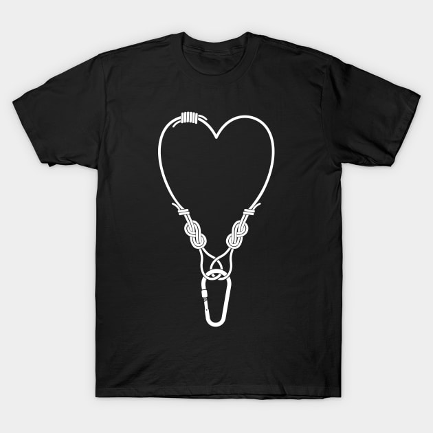 ROCK CLIMBING ROPE HEART T-Shirt by mailboxdisco